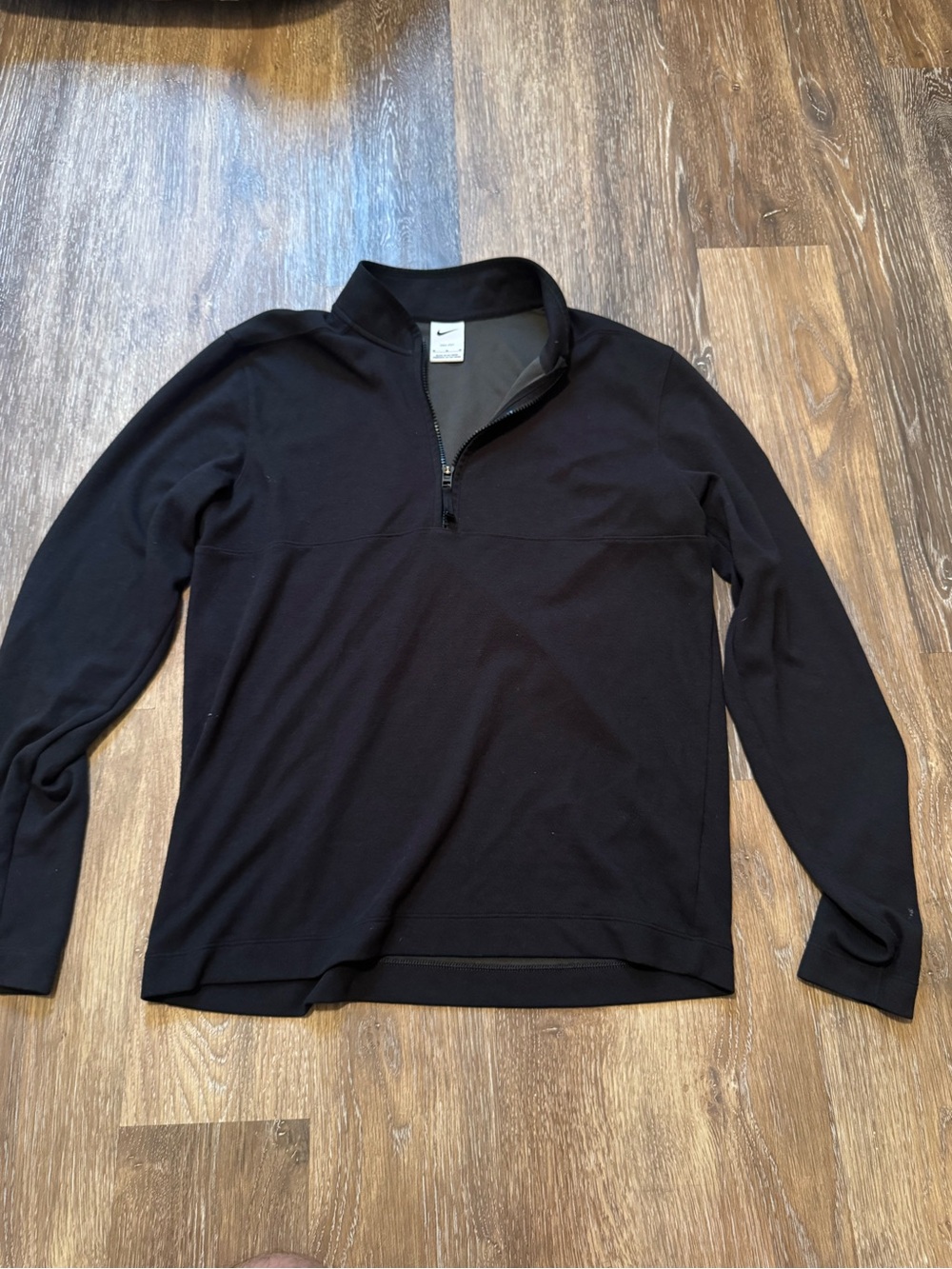 Nike Black Dri-FIT Zip-Front Pullover